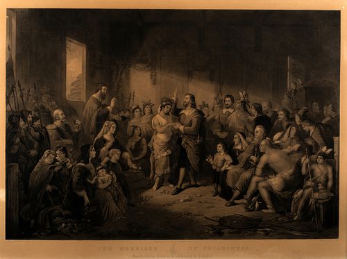 John McRae (19th Century) 'The Marriage of Pocahontas, 1855'