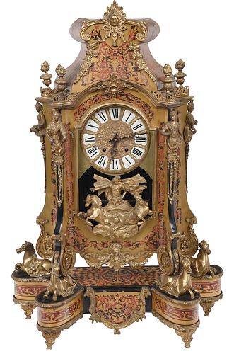 Louis XV Style Boulle Marquetry Clock