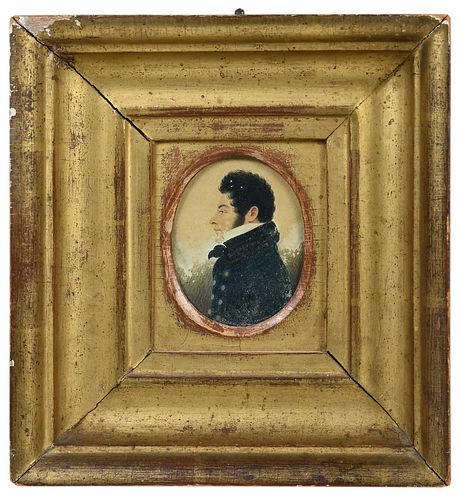 Portrait Miniature Attributed to Rufus Porter