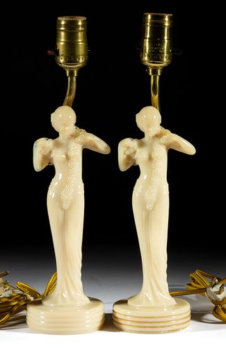 ALADDIN MODEL G-16 FIGURAL PAIR OF ELECTRIC TABLE LAMPS