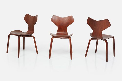 Arne Jacobsen, 'Grand Prix' Chairs (3)