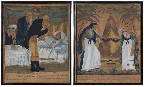 A Pair of Rare  Washington Memorial Prints