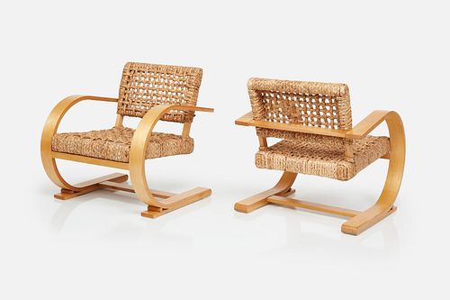 Adrien Audoux + Frida Minet (Attrib.), Cantilevered Chairs (2)