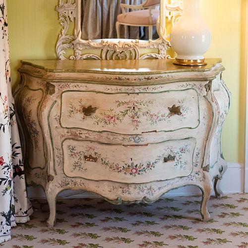 Venetian Rococo Style Painted Commode