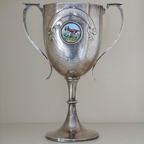 Edward VII Silver and Enamel Horsford Challenge Spaniel Trophy