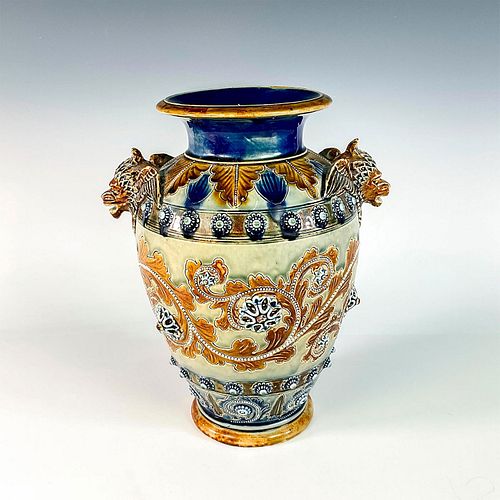 Doulton Lambeth Stoneware Griffin Vase