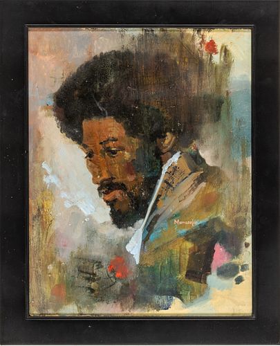 Joseph Maniscalco (Michigan, 1926-2007) Oil On Panel, Portrait, H 17'' W 13''