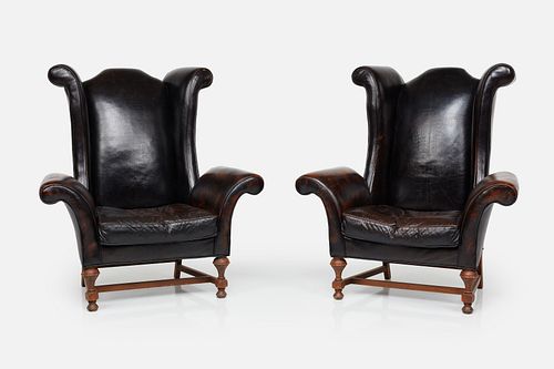 American, Wingback Chairs (2)