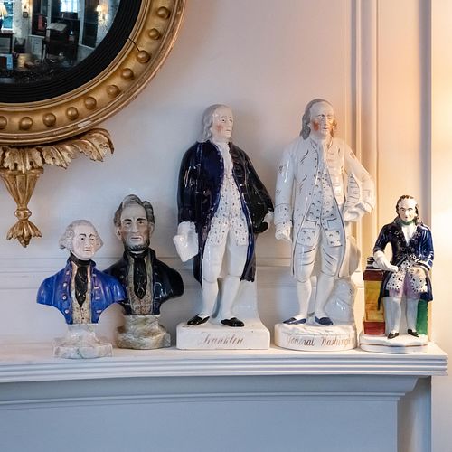 Group of Founding Father's Staffordshire Figures