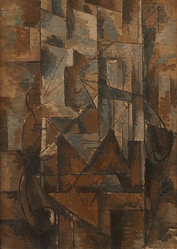 Cubist Painting in the Style of Georges Braque