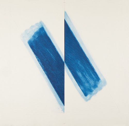 Richard Smith "Large Blue" Etching 1977