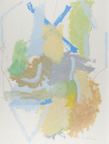 Jack Roth Abstract Mixed Media on Paper 1982