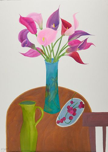 Ed Baynard "12 Calla Lilies" Watercolor 2006