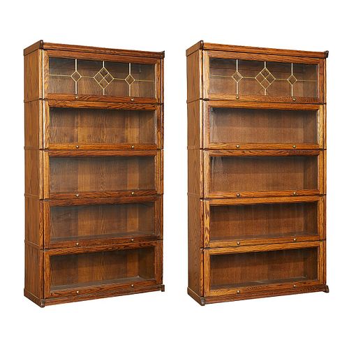 Set of 2 Barrister Bookcases