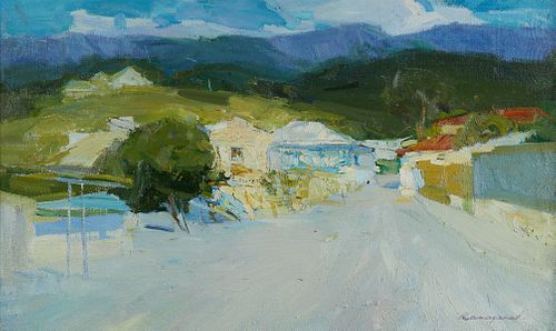 Renat Ramazanov "Street In The Mountains" Painting