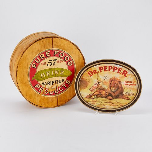 Vintage Bentwood Heinz Box with Dr. Pepper Tray