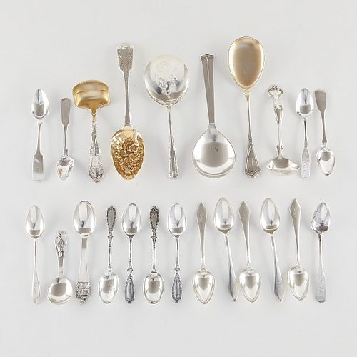 Group of 23 Sterling & Silver Spoons