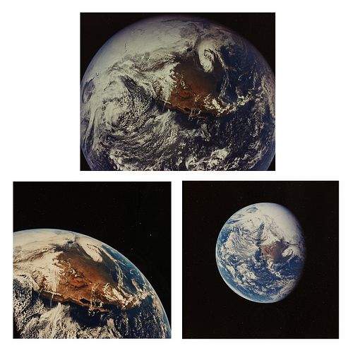 3 NASA Chromogenic Prints of the Earth Apollo 16