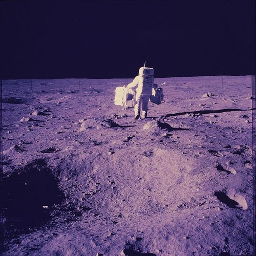 70mm Orig. NASA Transparency Aldrin w/ Experiments