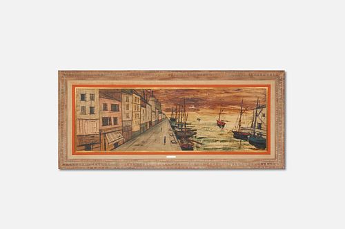 Charles Levier, Untitled (Dock Scene) Painting