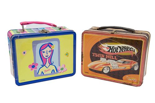 Hot Wheels and Barbie Lunch Boxes