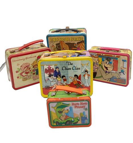 Lot of 5 Lunch Boxes