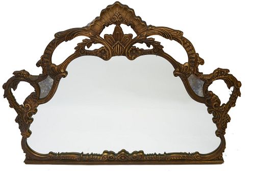 American Rococo 20th Century Over Mantle Mirror