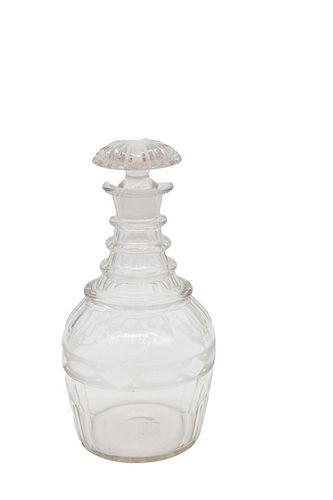 Late 19th Century Etched Glass Decanter
