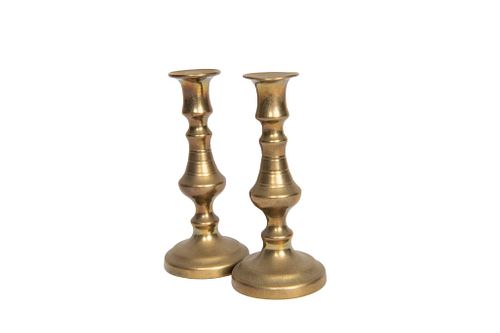 Pair of Miniature Brass Candlesticks