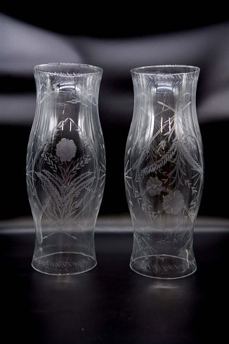 Matching Pair of Glass Bell Jars