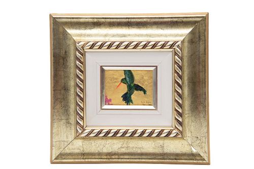 Framed Painting of Hummingbird