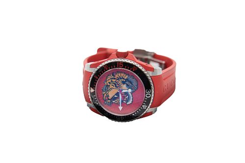 Gucci Watch with Embroidered Tiger