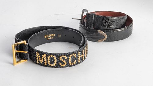 Vintage Moschino and RL leather belts like new