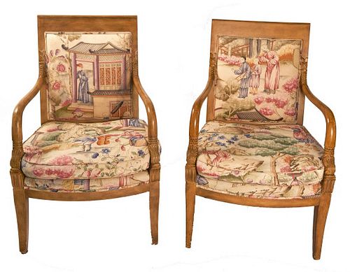 Pair of French Empire Style Chairs
