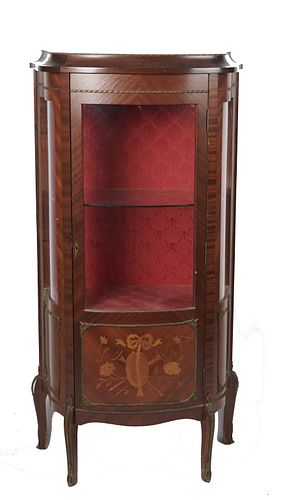 Louis XV Style Mahogany Vitrine Cabinet