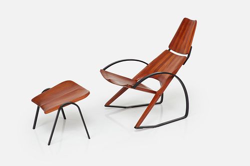 Leon Meyer (Attrib.), Lounge Chair & Ottoman (2)