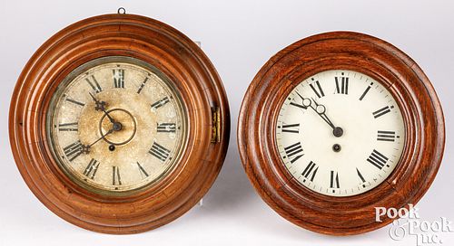 Two antique wall clocks