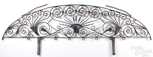 Large wrought iron gate arch