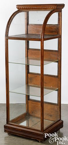 Oak country store display case, ca. 1900
