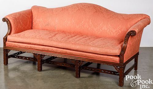 Chippendale style mahogany sofa