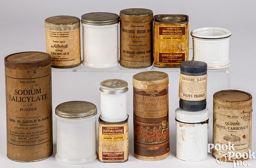 Old medicine containers, ointment jars, etc.