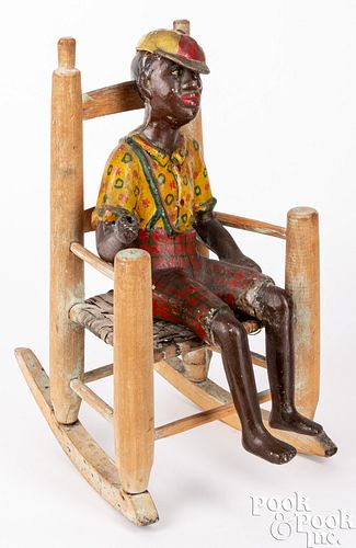 Painted iron Black Americana figure