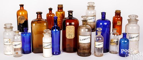 Collection of apothecary bottles