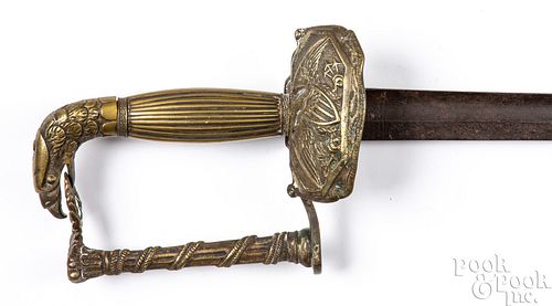 F. W. Widmann officer eagle head sword, ca. 1830