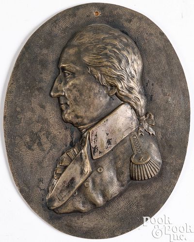 Bronze plaque of George Washington, late 19th c.
