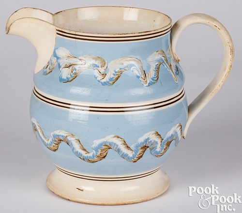 Mocha pitcher with earthworm decoration