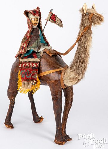 Leather camel and rider