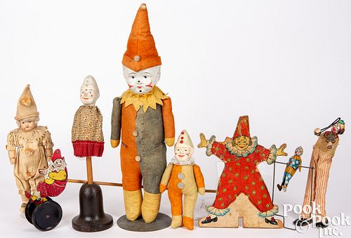 Group of clown toys