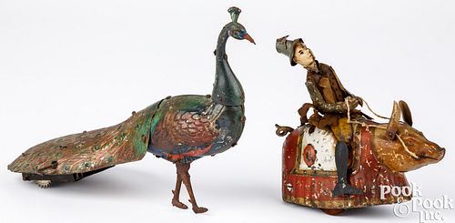 Two tin lithograph wind-up toys