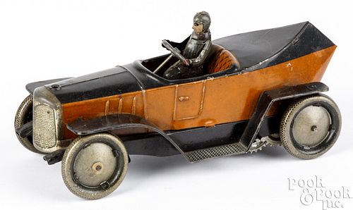 German tin wind-up boat tail racer